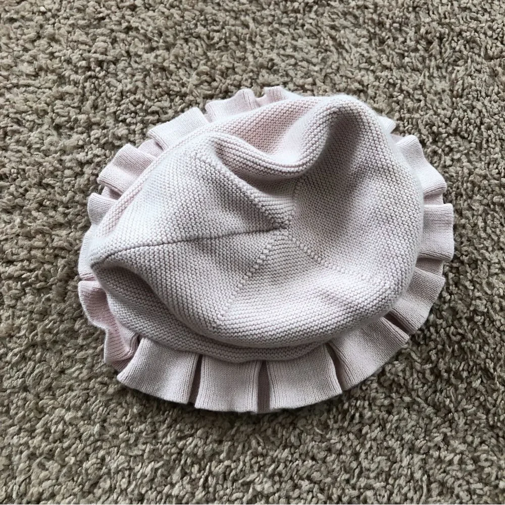 Janie and Jack Lafayette Cloche Baby Girl 3-6‎ Mos Pale Pink Green Pear Ruffles